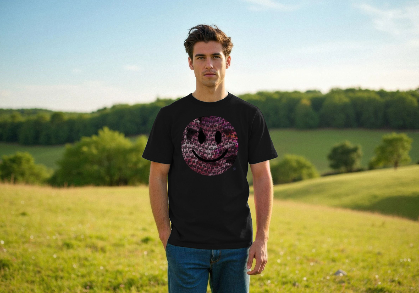 "Powdered" Happy House mens t-shirt