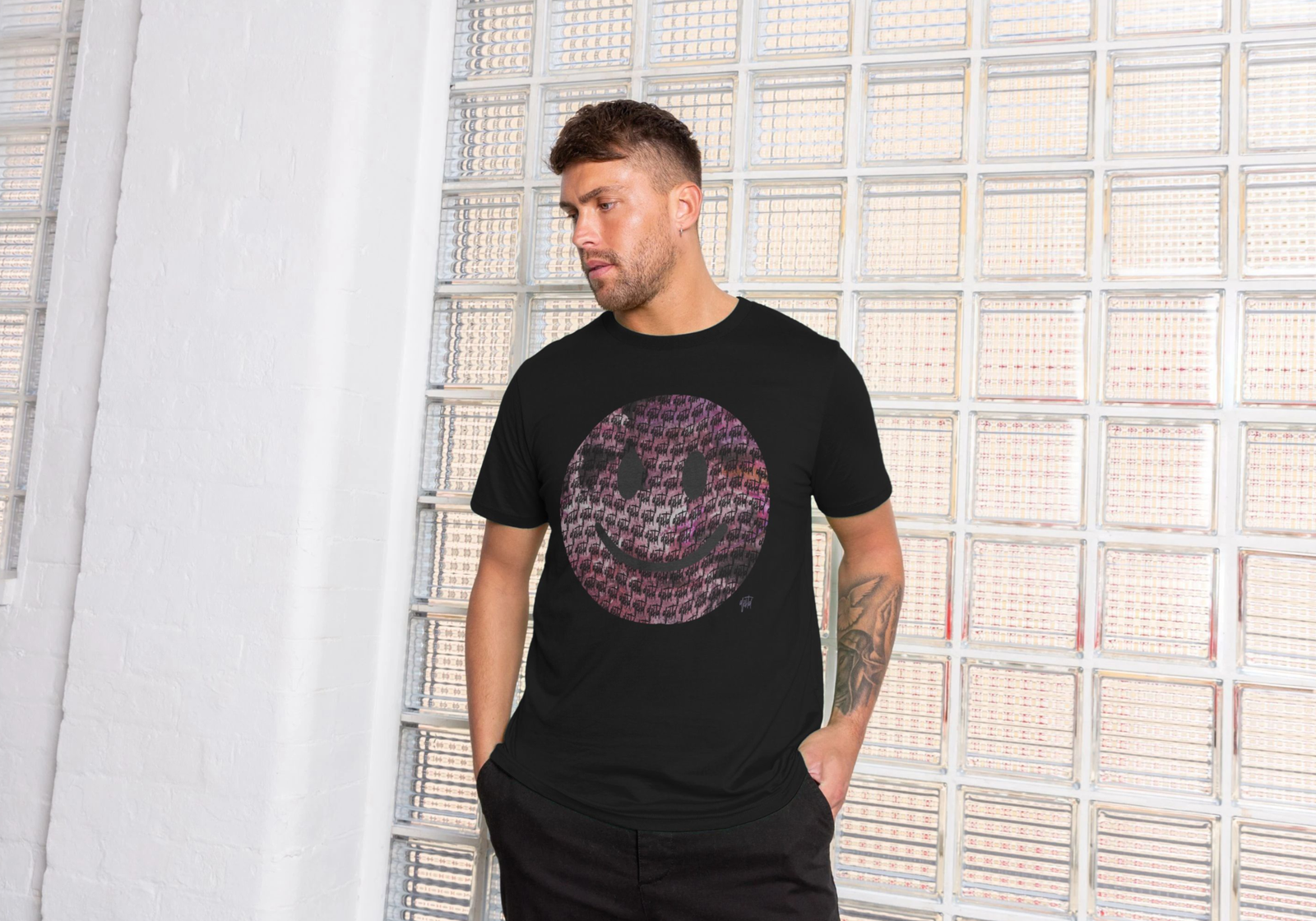 "Powdered" Happy House mens t-shirt - Image 3