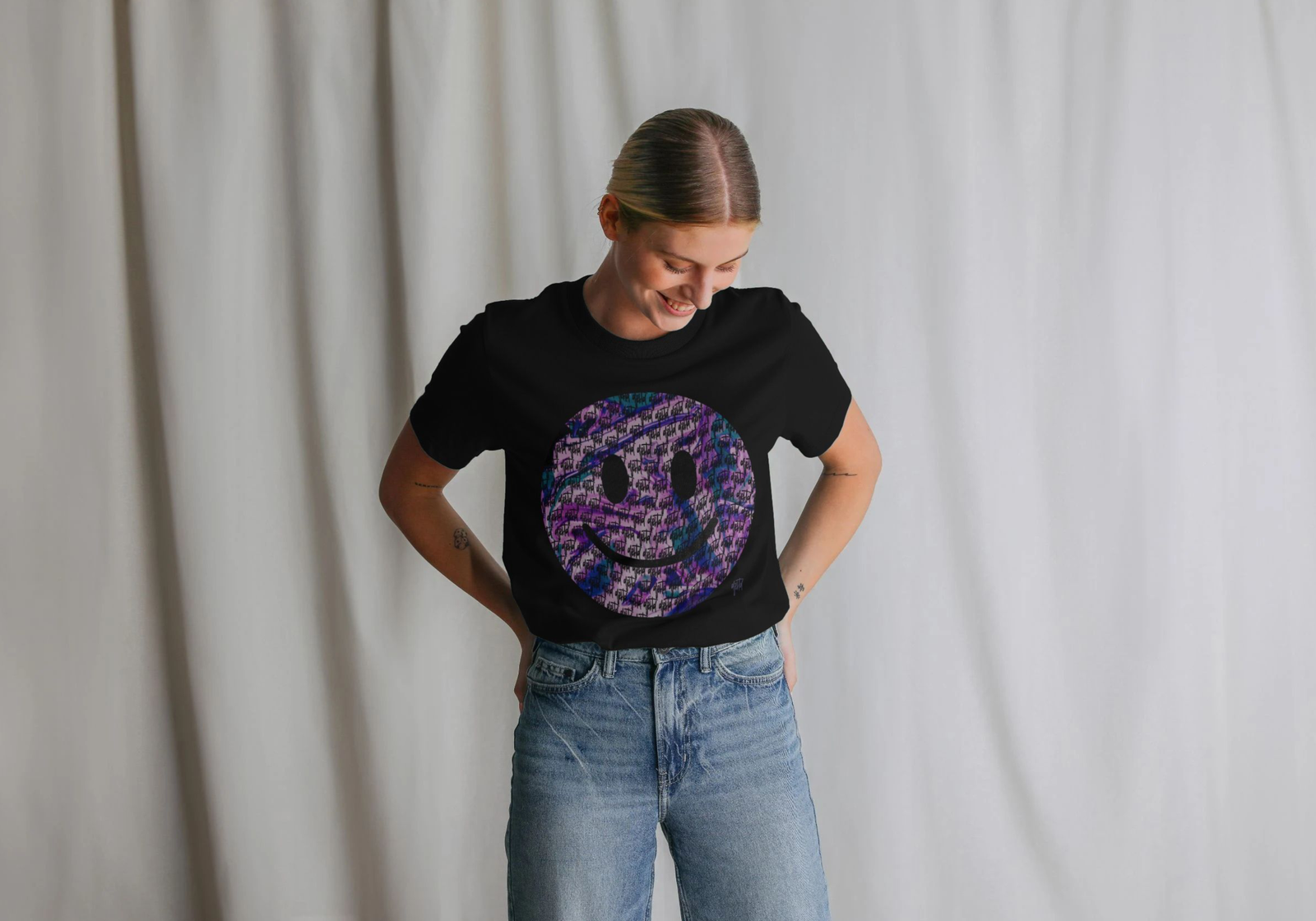 "Purple Head" Happy House womens t-shirt - Image 3