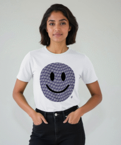 Alternative view of djektd Happy House (djektd purple) womens t-shirt