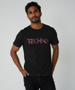 Alternative view of Techno painted-style mens t-shirt