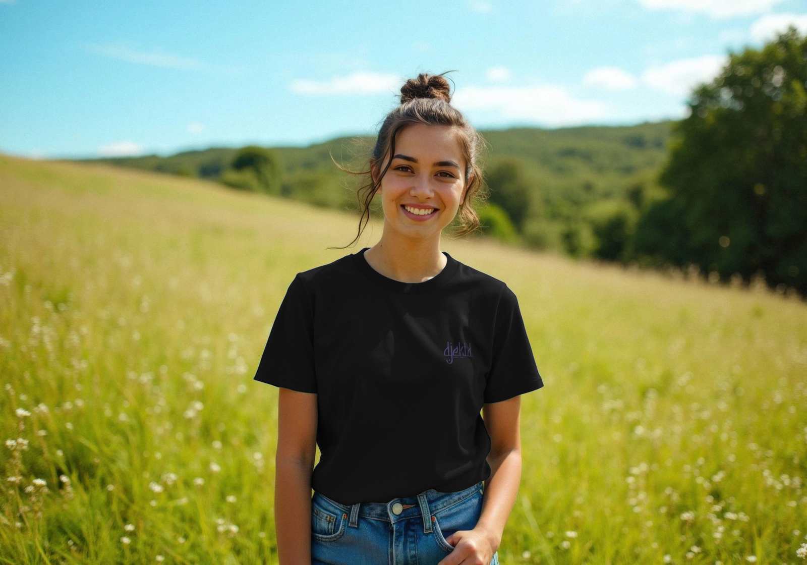 djektd Ancients pocket logo womens t-shirt - Image 4