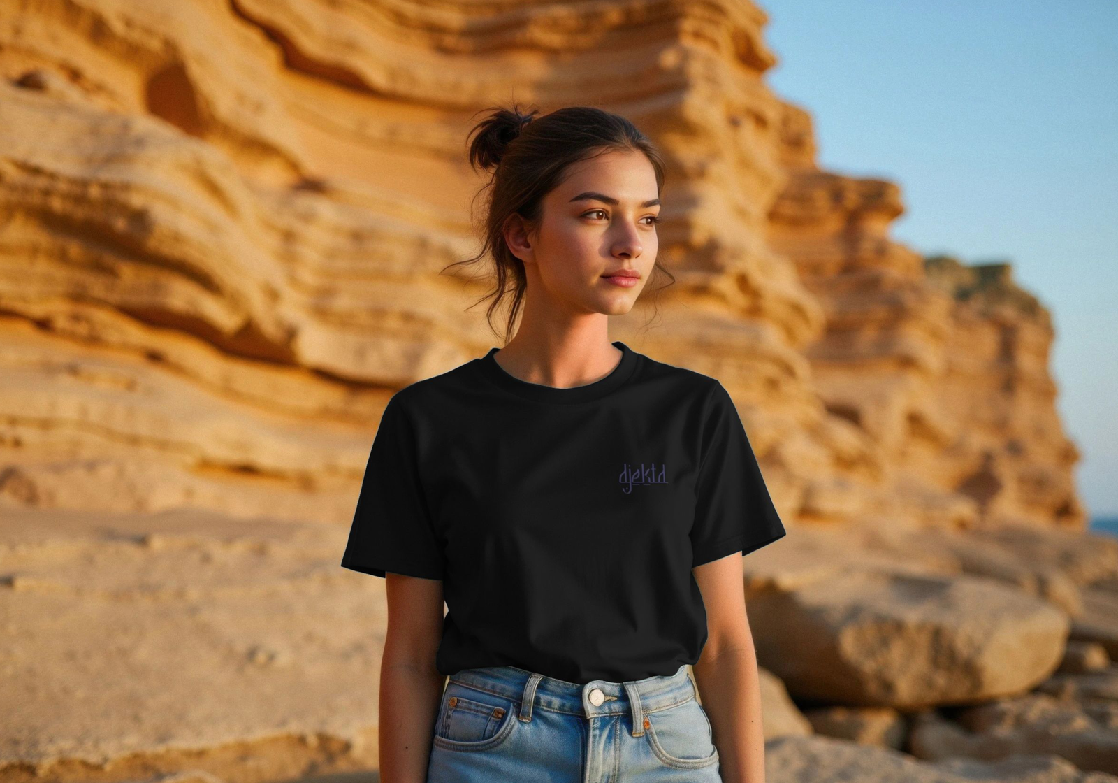 djektd Ancients pocket logo womens t-shirt - Image 2