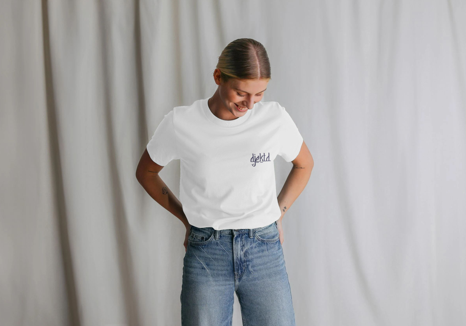 djektd Ancients pocket logo womens t-shirt