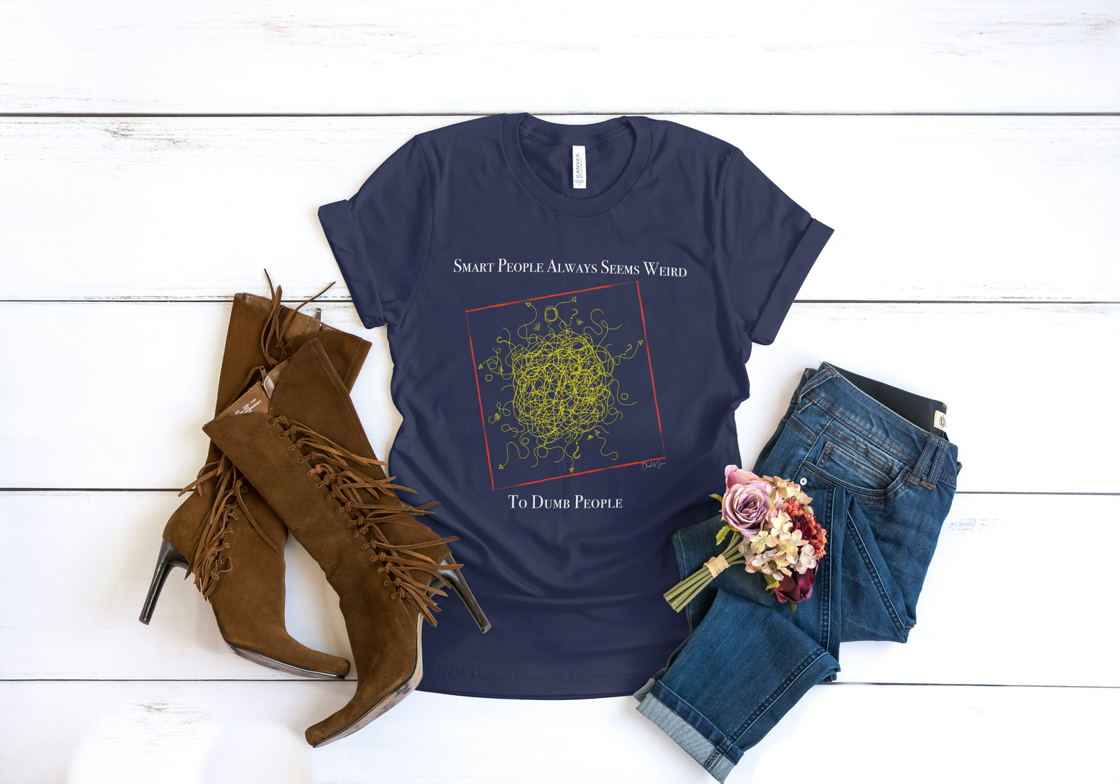 'Smart People Always Seems Weird' Women's T-shirt - Image 4